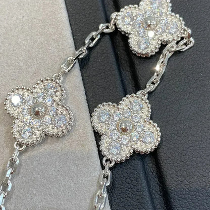 [Moco] New  CLOVER 5 MOTIF FULL DIAMOND BRACELET COLLECTION