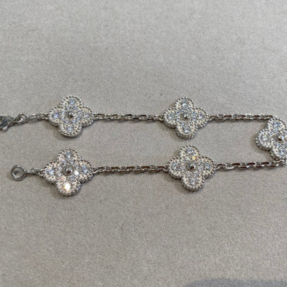 [Moco] New  CLOVER 5 MOTIF FULL DIAMOND BRACELET COLLECTION