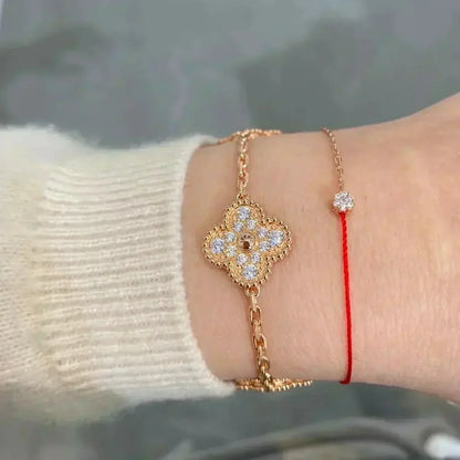 [Moco] New  CLOVER 5 MOTIF FULL DIAMOND BRACELET COLLECTION