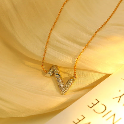 ¡®Moco¡¯VOLT SILVER DIAMOND PEDANT NECKLACE