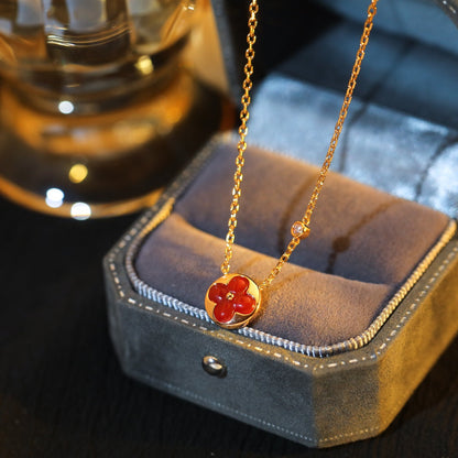 ¡®Moco¡¯SUN PEDANT PINK GOLD 1 DIAMOND NECKLACE