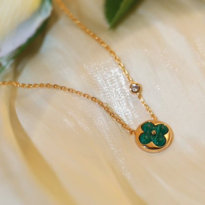 ¡®Moco¡¯SUN PEDANT PINK GOLD 1 DIAMOND NECKLACE