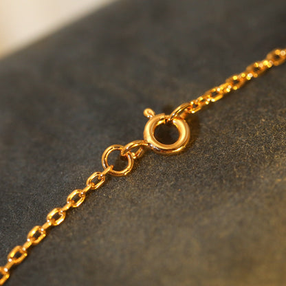¡®Moco¡¯SUN PEDANT PINK GOLD 1 DIAMOND NECKLACE