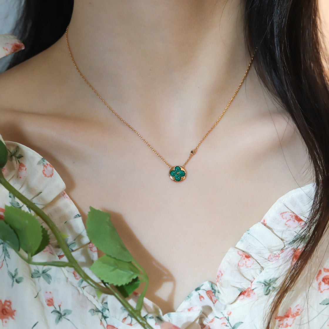 ¡®Moco¡¯SUN PEDANT PINK GOLD 1 DIAMOND NECKLACE