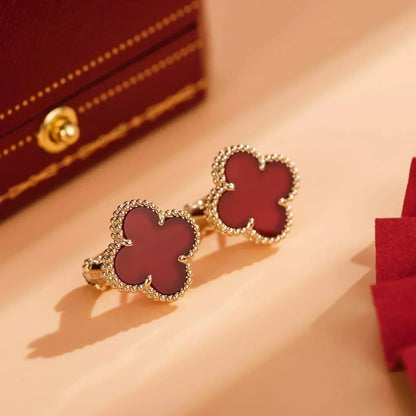 ¡®Moco¡¯CLOVER MEDIUM 1 MOTIFS CARNELIAN  EARRINGS