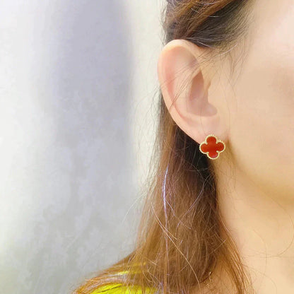 ¡®Moco¡¯CLOVER MEDIUM 1 MOTIFS CARNELIAN  EARRINGS