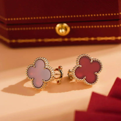 ¡®Moco¡¯CLOVER MEDIUM 1 MOTIFS CARNELIAN  EARRINGS