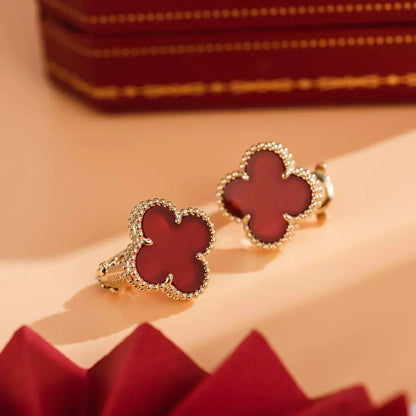 ¡®Moco¡¯CLOVER MEDIUM 1 MOTIFS CARNELIAN  EARRINGS