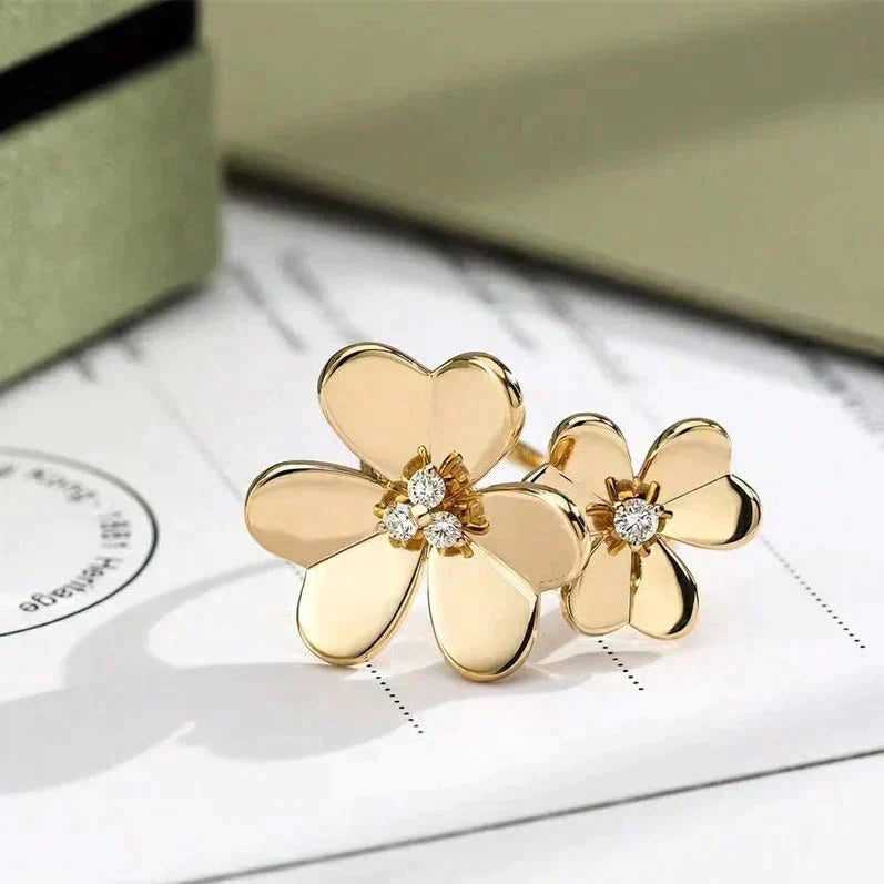¡®Moco¡¯CLOVER COMOS GOLD DIAMOND RING