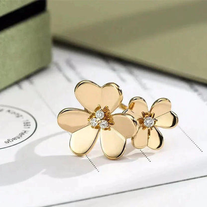 ¡®Moco¡¯CLOVER COMOS GOLD DIAMOND RING