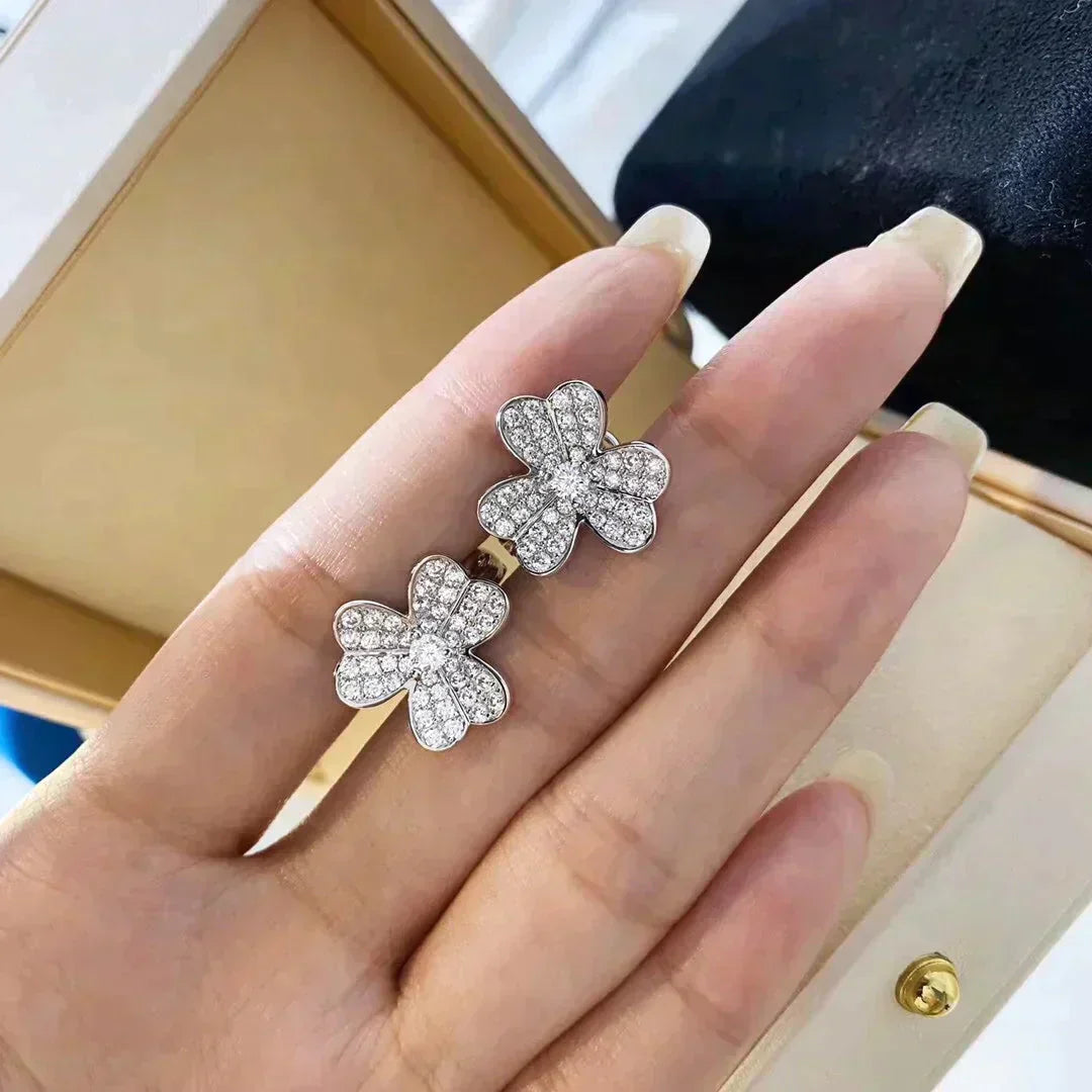 ¡®Moco¡¯CLOVER COMOS DIAMOND EARRINGS SILVER
