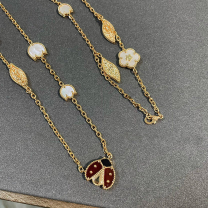 ¡®Moco¡¯LUCKY SPRING 15 MOTIFS GOLD NECKLACE