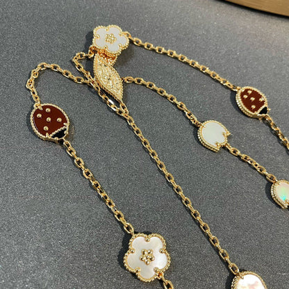 ¡®Moco¡¯LUCKY SPRING 15 MOTIFS GOLD NECKLACE