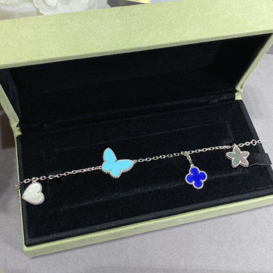 ¡®Moco¡¯LUCKY SPRING SILVER BRACELET 4 MOTIF