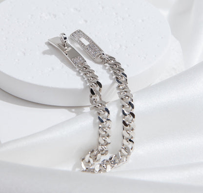 ¡®Moco¡¯KELLY CHAIN SILVER DIAMOND BRACELET