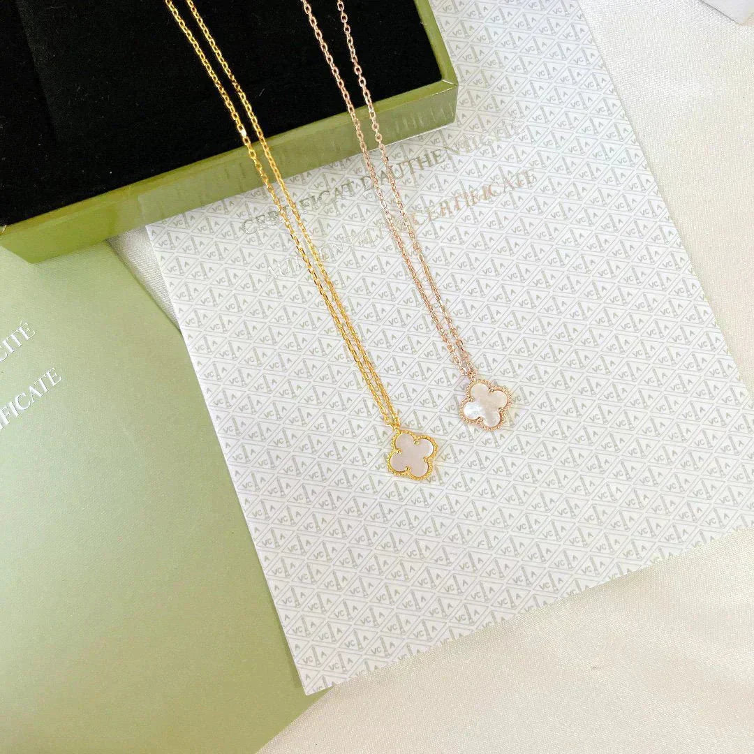 ¡®Moco¡¯CLOVER MINI 9.5MM WHITE MOTHER-OF-PEARL NECKLACE