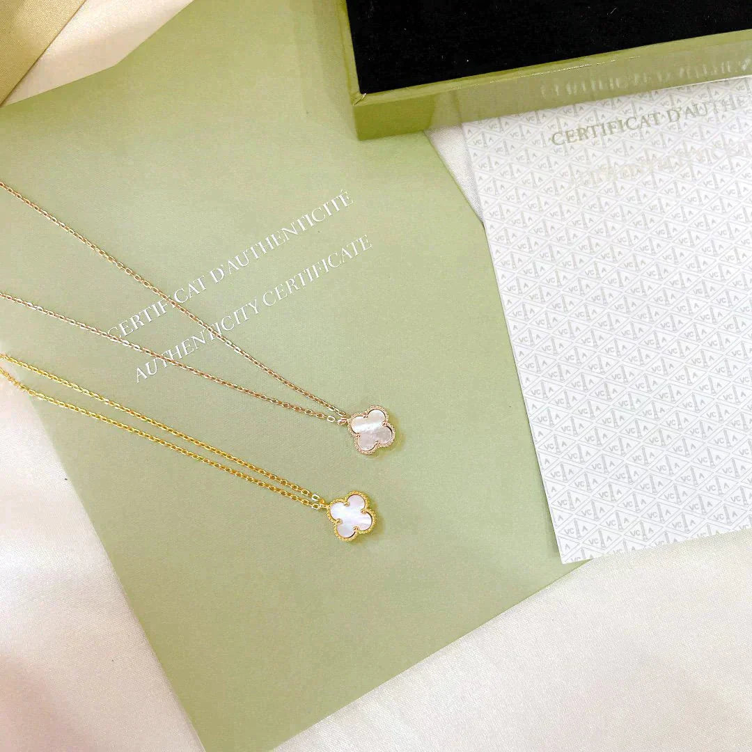 ¡®Moco¡¯CLOVER MINI 9.5MM WHITE MOTHER-OF-PEARL NECKLACE