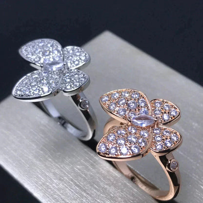 ¡®Moco¡¯BUTTERFLY PINK GOLD DIAMOND RING