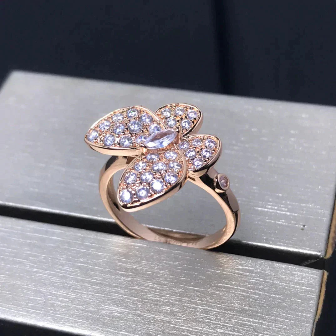¡®Moco¡¯BUTTERFLY PINK GOLD DIAMOND RING