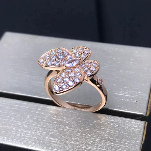 ¡®Moco¡¯BUTTERFLY PINK GOLD DIAMOND RING