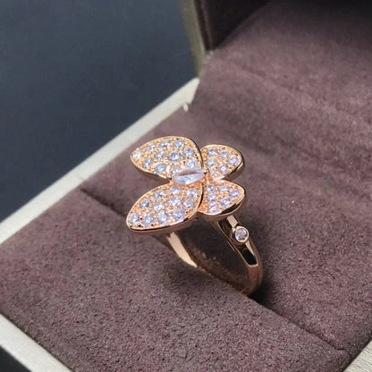 ¡®Moco¡¯BUTTERFLY PINK GOLD DIAMOND RING