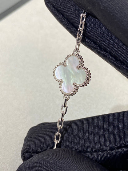 [Moco]New CLOVER WHITE PEARL MOP 5 MOTIF BRACELET COLLECTION