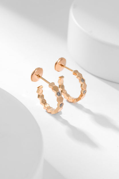 ¡®Moco¡¯BEE LOVE DIAMOND HOOP EARRINGS