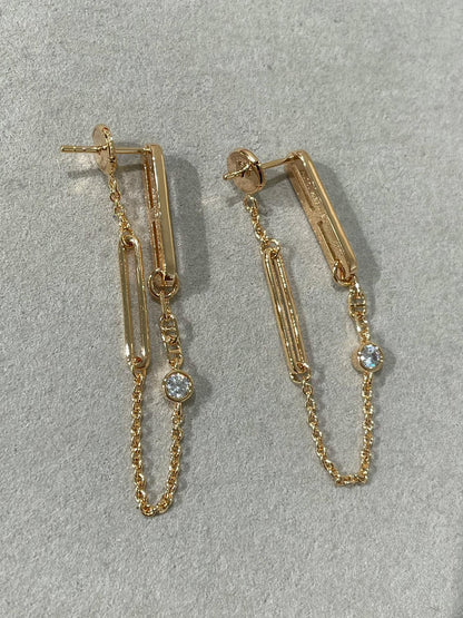 ¡®Moco¡¯CHAINE CHAOS DIAMOND DROP EARRINGS