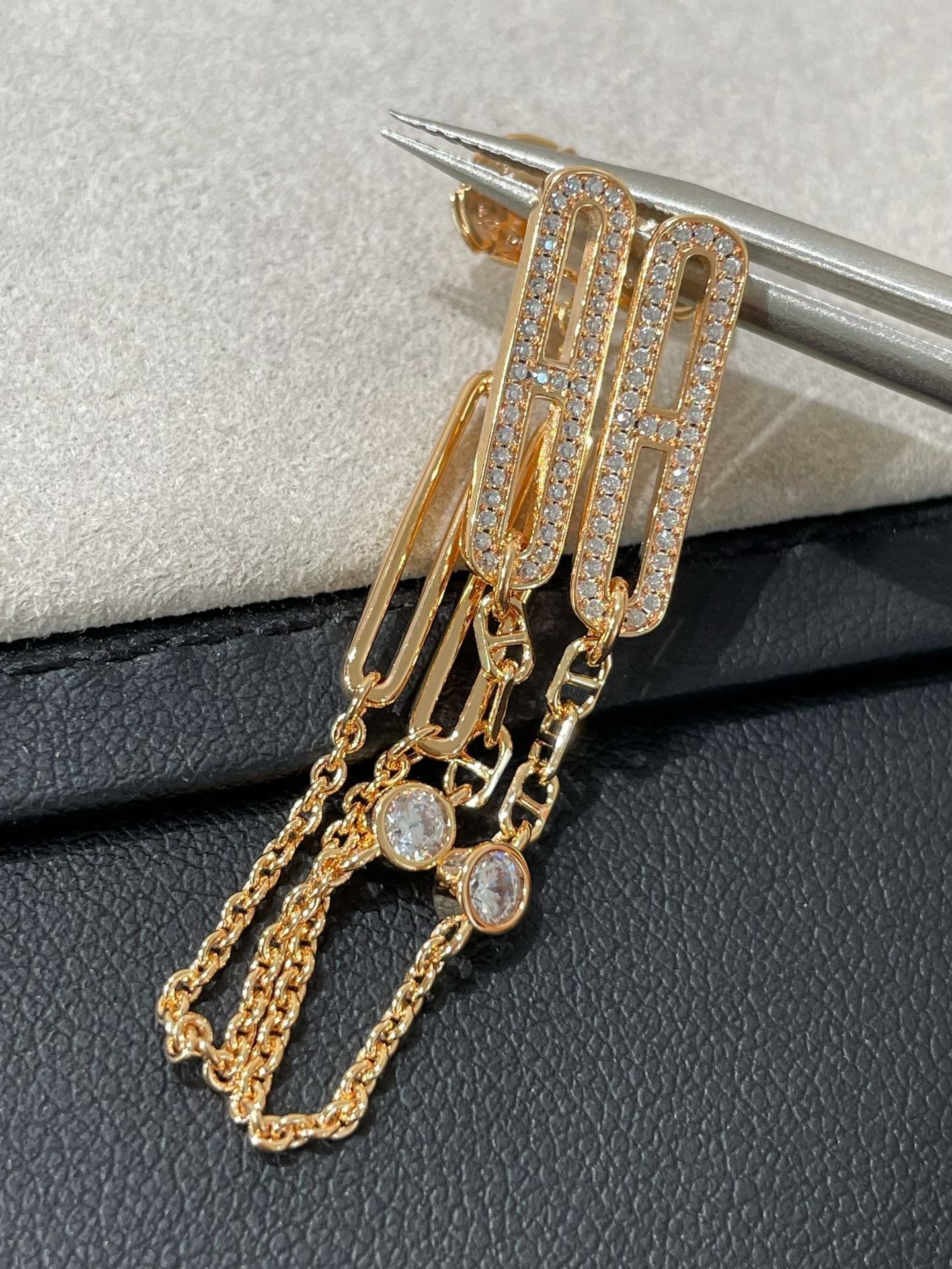 ¡®Moco¡¯CHAINE CHAOS DIAMOND DROP EARRINGS