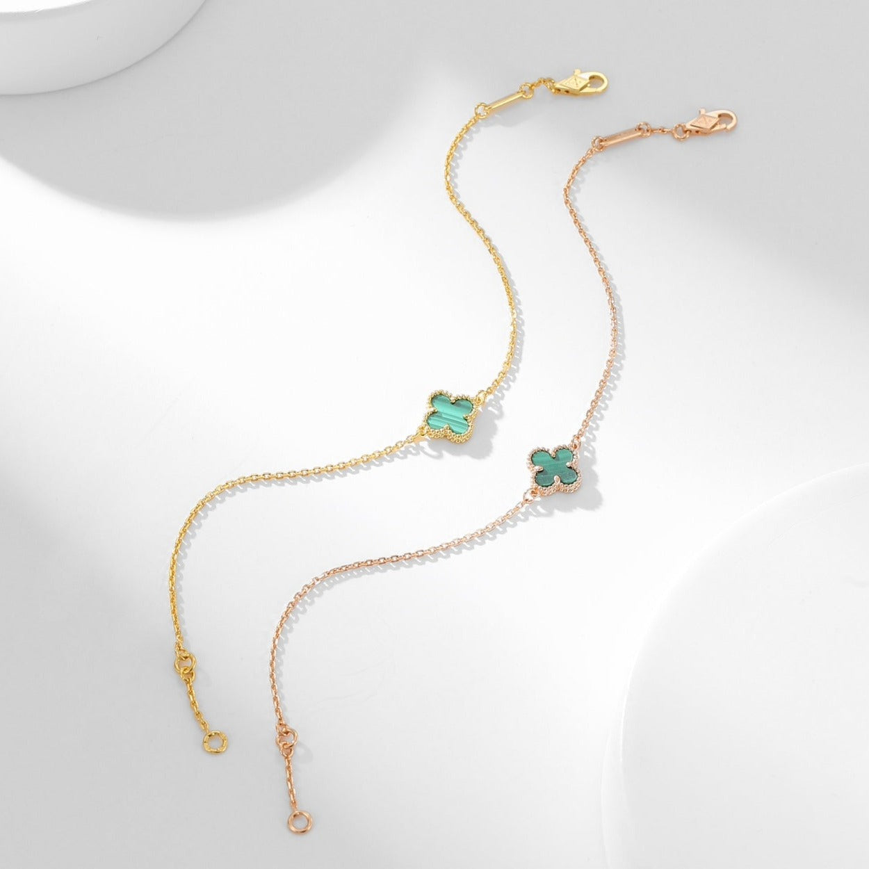 ¡®Moco¡¯CLOVER BRACELET MALACHITE 1 MOTIF