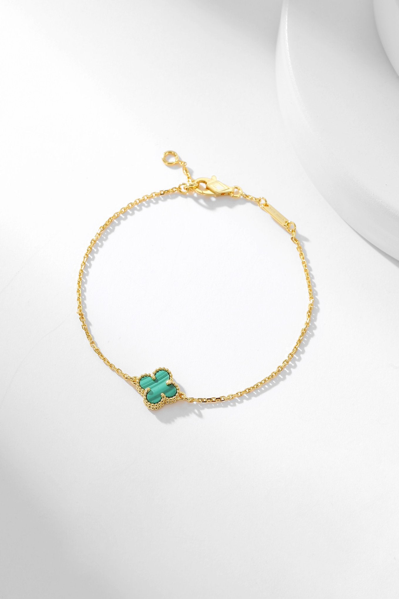¡®Moco¡¯CLOVER BRACELET MALACHITE 1 MOTIF
