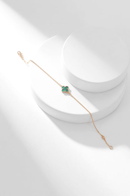 ¡®Moco¡¯CLOVER BRACELET MALACHITE 1 MOTIF
