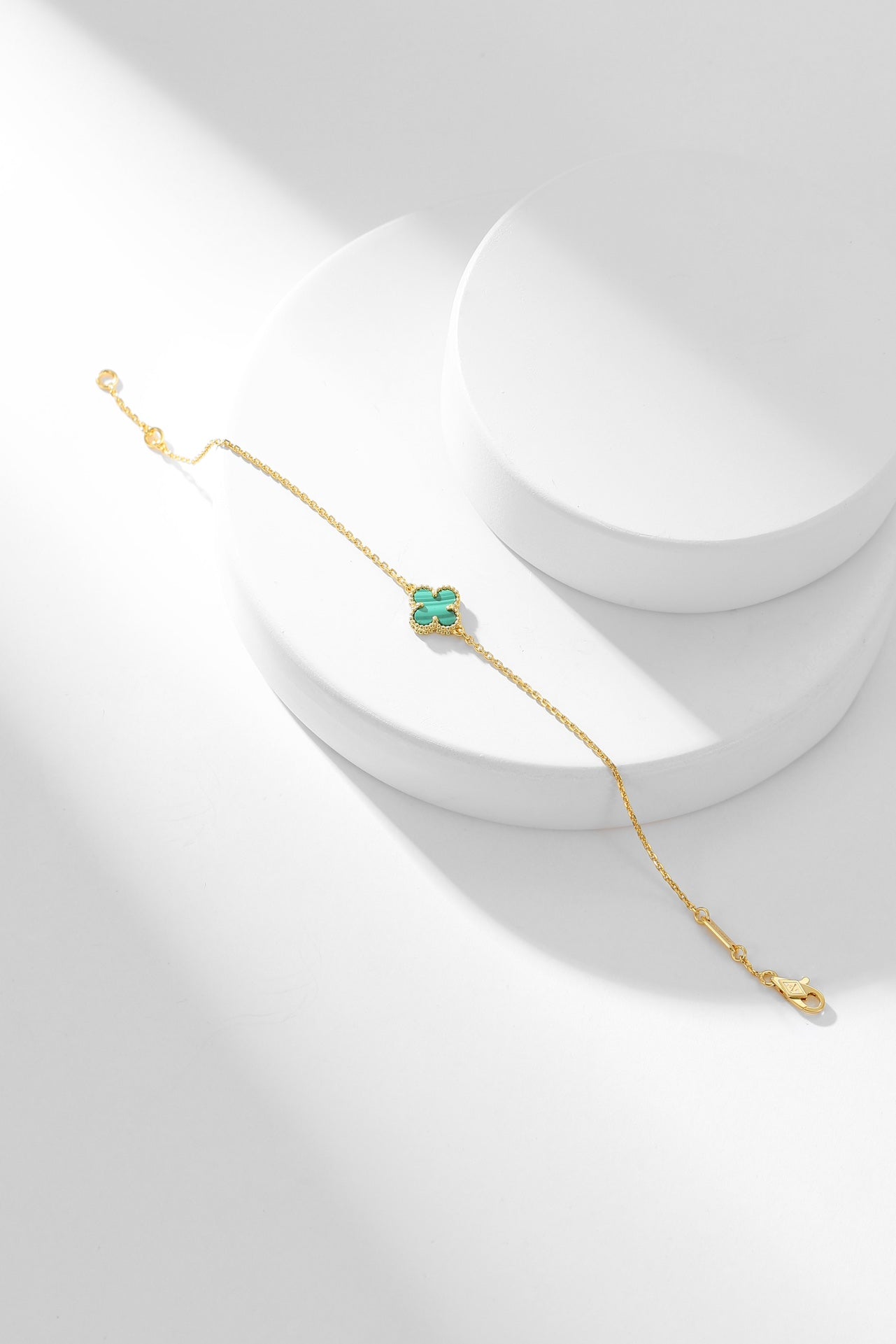 ¡®Moco¡¯CLOVER BRACELET MALACHITE 1 MOTIF
