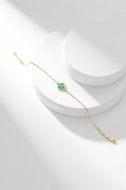 ¡®Moco¡¯CLOVER BRACELET MALACHITE 1 MOTIF
