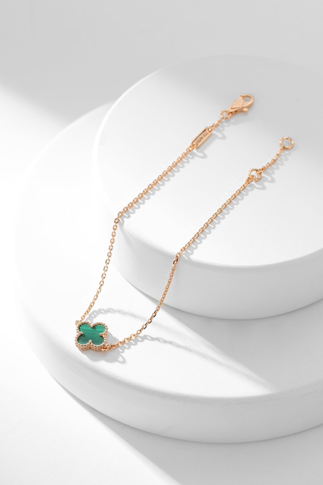 ¡®Moco¡¯CLOVER BRACELET MALACHITE 1 MOTIF