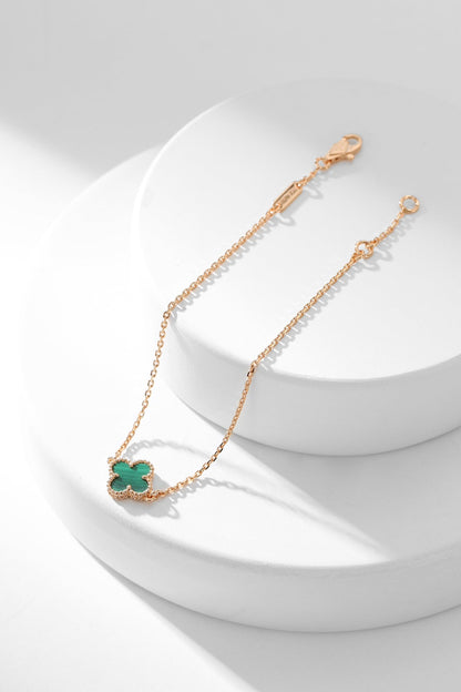 ¡®Moco¡¯CLOVER BRACELET MALACHITE 1 MOTIF