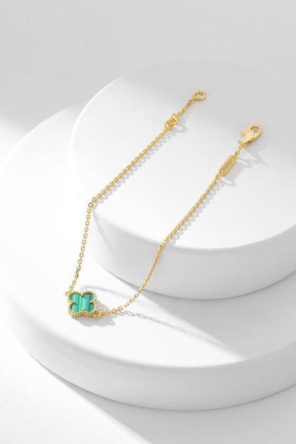 ¡®Moco¡¯CLOVER BRACELET MALACHITE 1 MOTIF