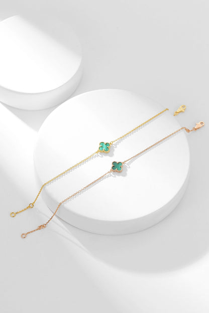 ¡®Moco¡¯CLOVER BRACELET MALACHITE 1 MOTIF