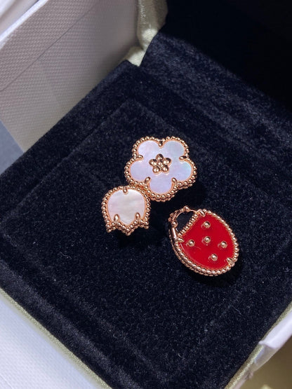 ¡®Moco¡¯LUCKY 3 MOTIF ROSE GOLD RING