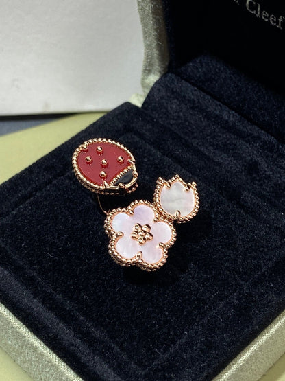 ¡®Moco¡¯LUCKY 3 MOTIF ROSE GOLD RING