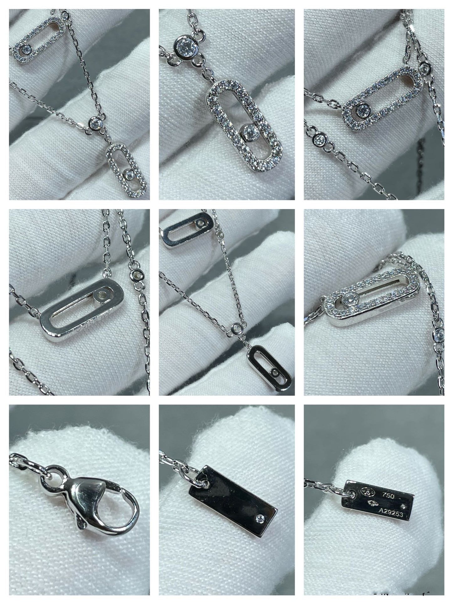 [ Moco ]MOVE 2 ROW DIAMOND NECKLACE