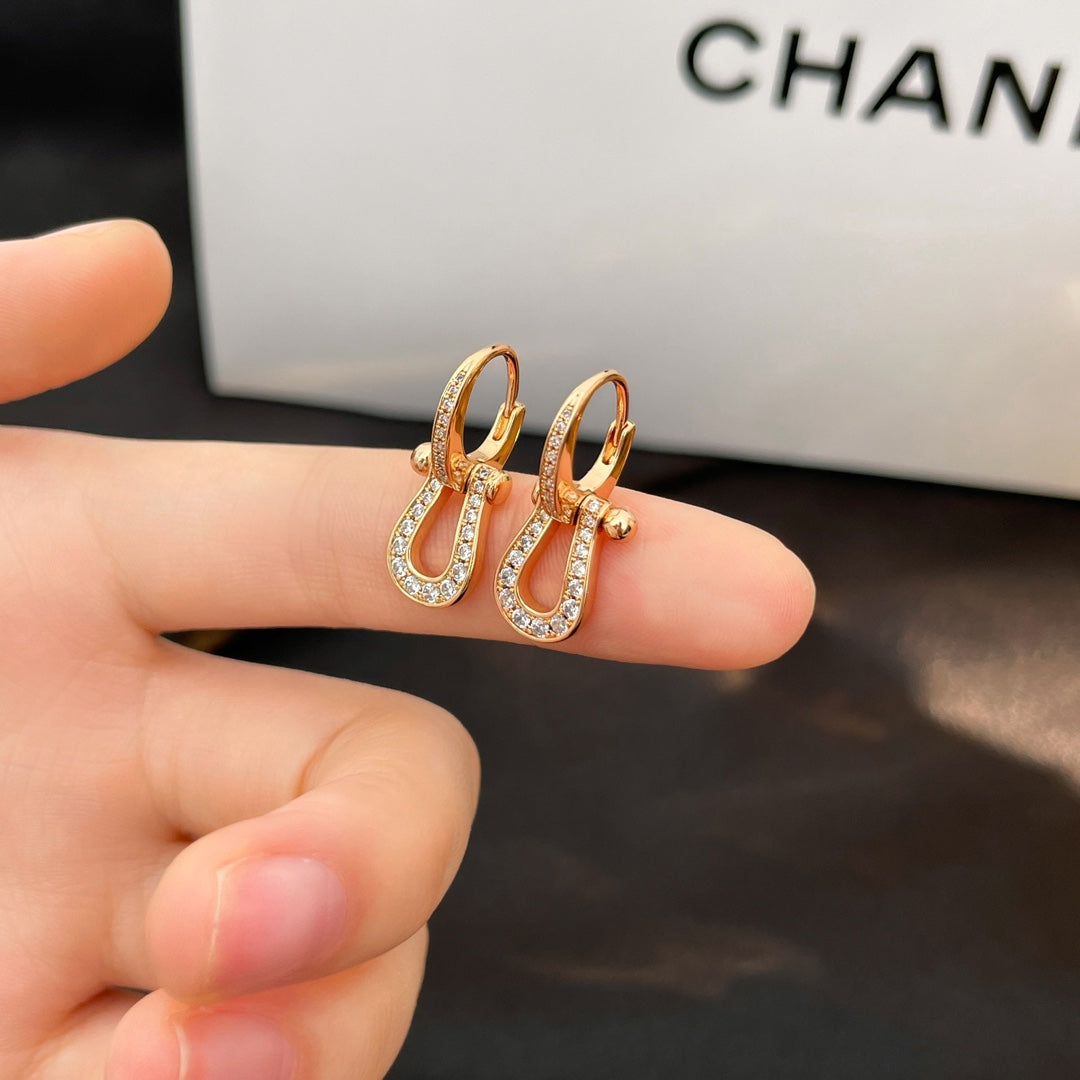 ¡®Moco¡¯FORCE 10 FULL DIAMOND DROP EARRINGS MEDIUM MODEL