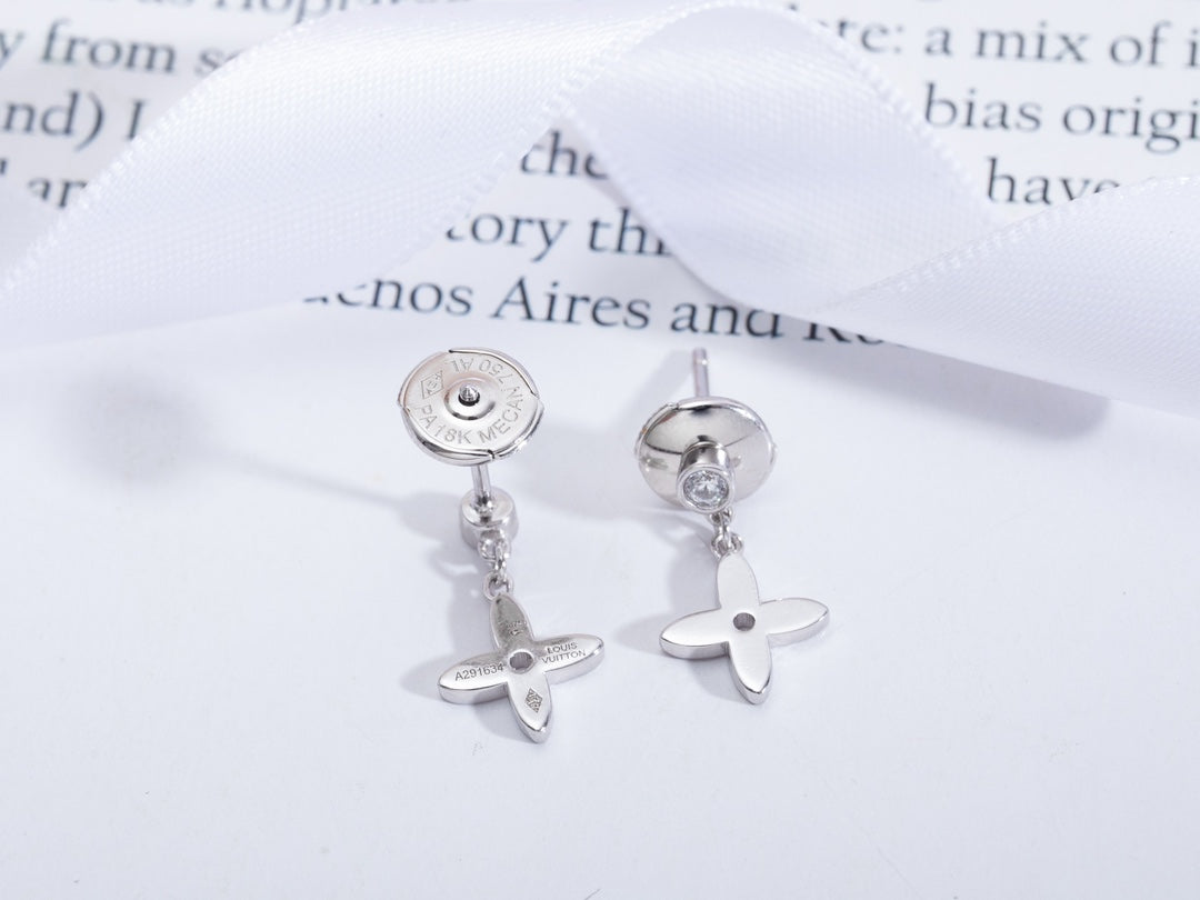 ¡®Moco¡¯VIDYLLE SILVER DIAMOND MINI DROP EARRINGS