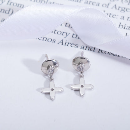 ¡®Moco¡¯VIDYLLE SILVER DIAMOND MINI DROP EARRINGS