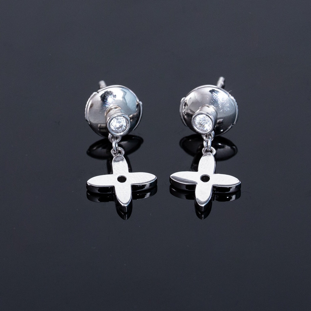 ¡®Moco¡¯VIDYLLE SILVER DIAMOND MINI DROP EARRINGS