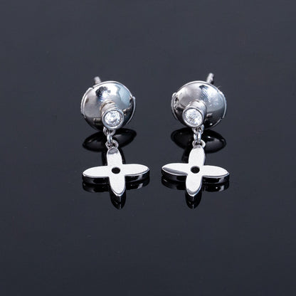 ¡®Moco¡¯VIDYLLE SILVER DIAMOND MINI DROP EARRINGS
