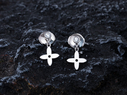 ¡®Moco¡¯VIDYLLE SILVER DIAMOND MINI DROP EARRINGS