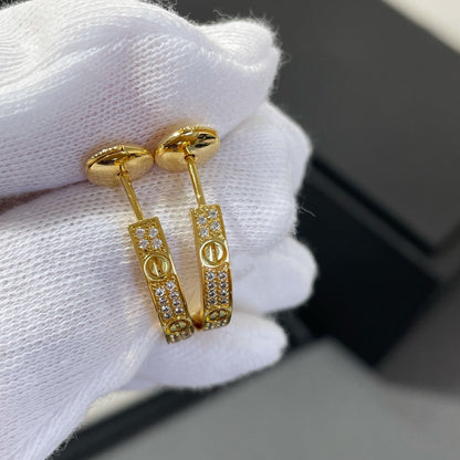 ¡®Moco¡¯LOVE DIAMOND GOLD HOOP EARRINGS