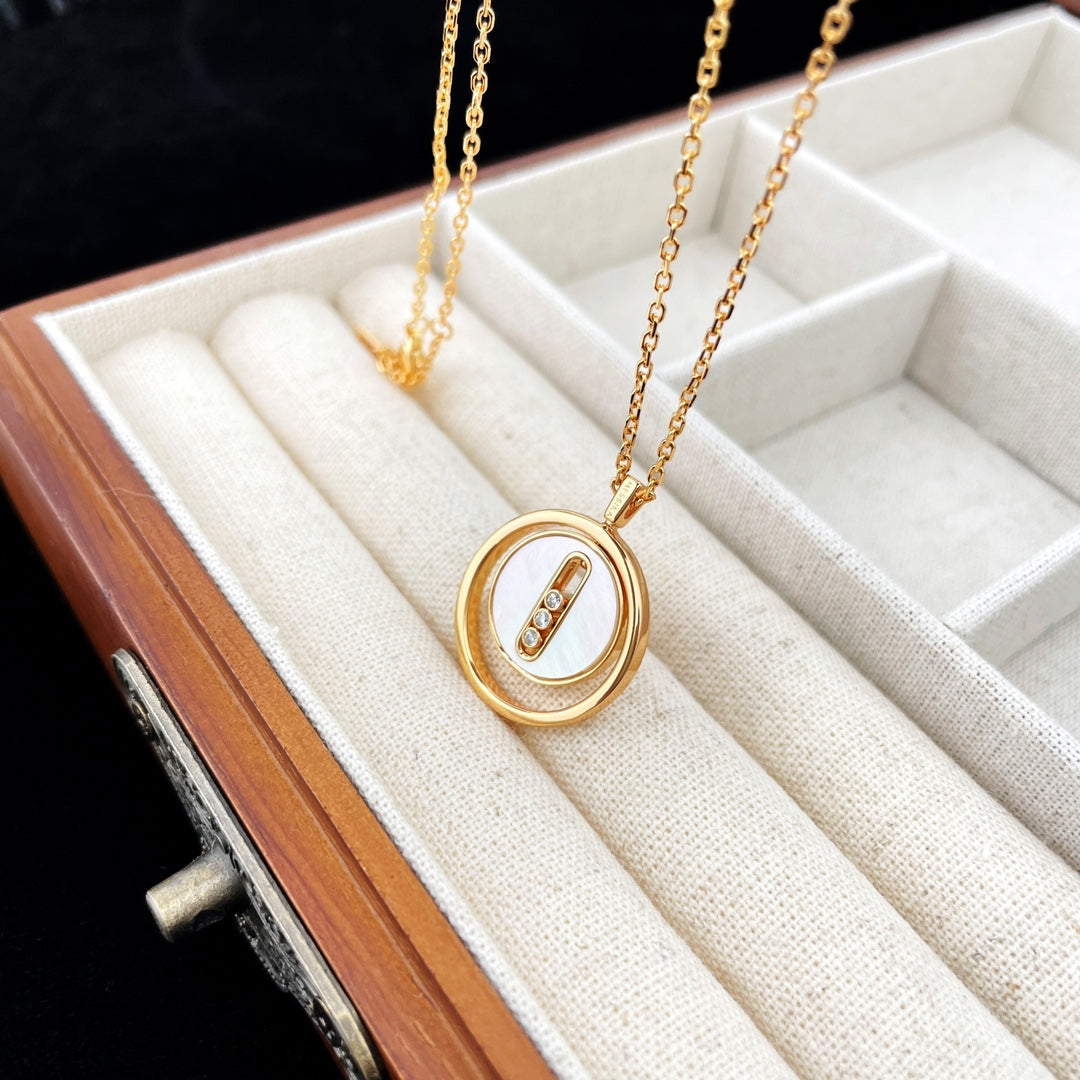 [ Moco ] Moco  MOVE MOP PINK GOLD NECKLACE