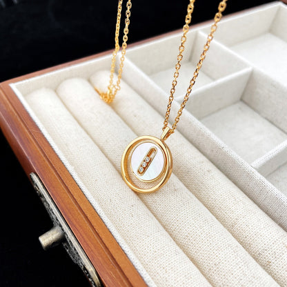 [ Moco ] Moco  MOVE MOP PINK GOLD NECKLACE